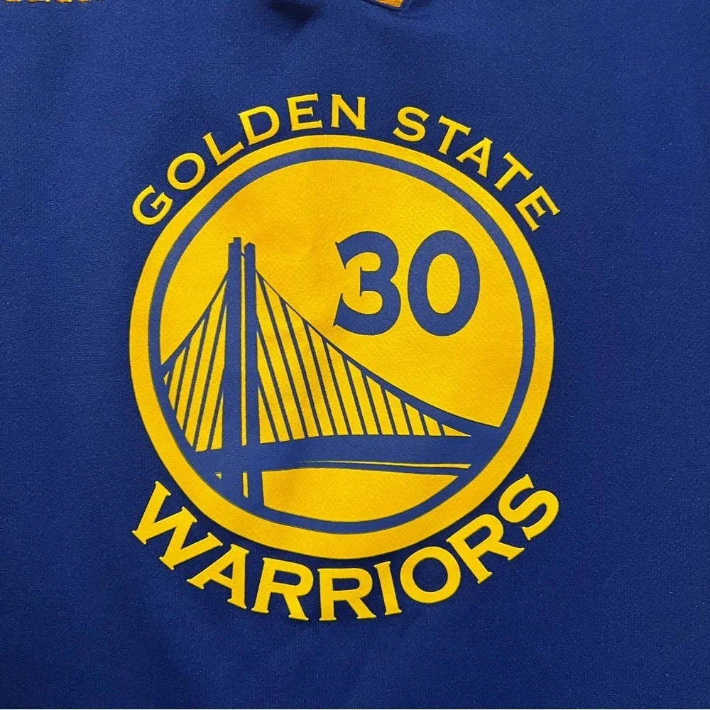 Adidas Golden State Seth Curry Warriors blue and gold jersey size X Large